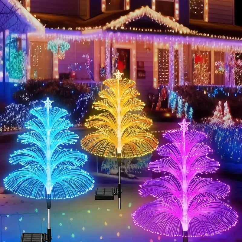 Christmas Tree Solar Garden Lights - Festive Multi-Colored Illumination – MSL