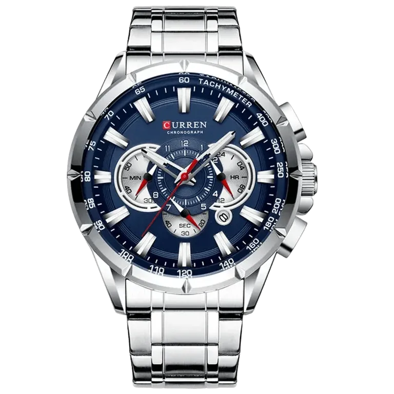 Men's Luxury Chronograph Quartz Watch – Waterproof Sporty Appeal & Stainless Steel Construction – MSL