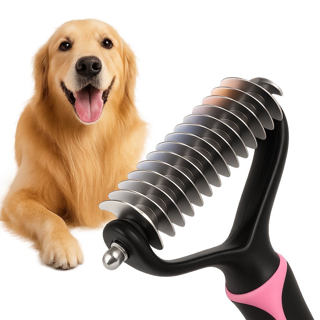 Pet Massage Brush Comb for Healthy Skin & Coat – Reduces Shedding & Prevents Knotting – MSL