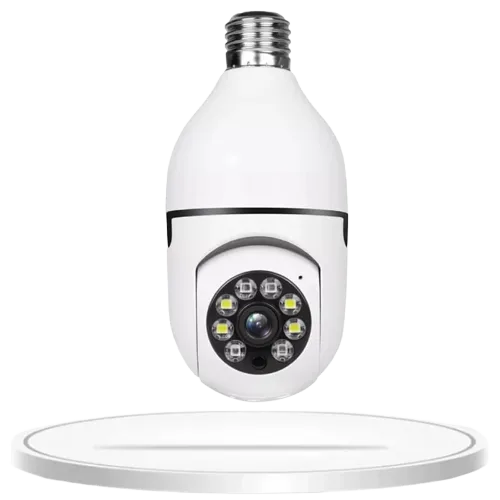 Outdoor Indoor 355°Pan 90°Tilt Wifi Light Bulb Security Camera – MSL