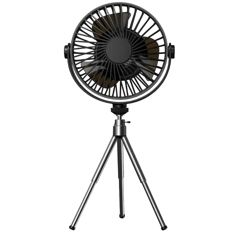 Portable Electric Camping Fan with Remote Control and LED Light – MSL