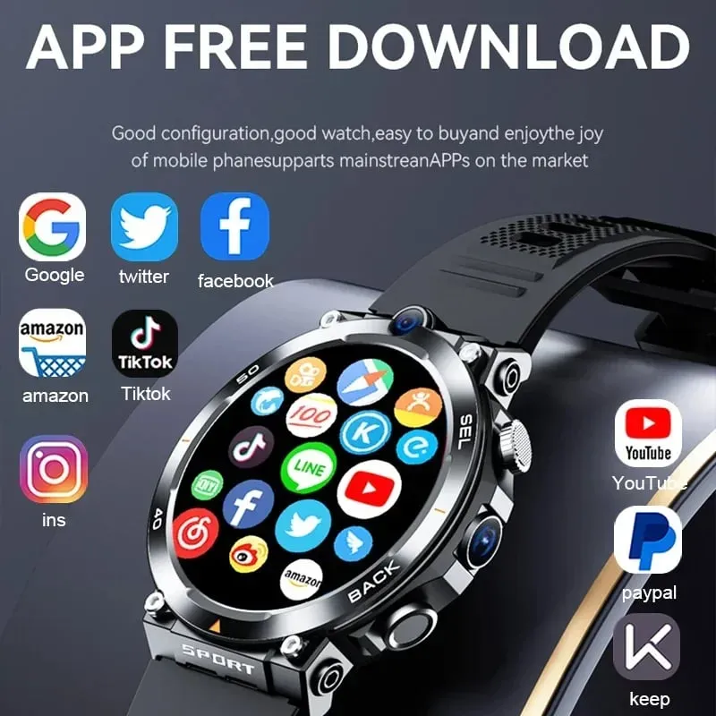 1.39-inch 4G Network Smart Watch - Dual Camera, GPS, NFC, Waterproof – MSL