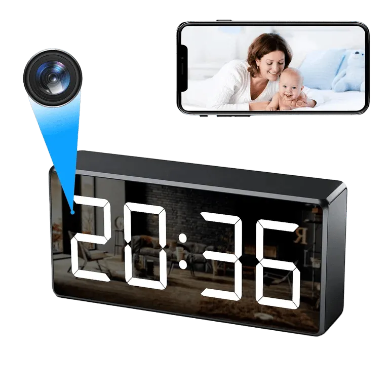 1080P HD WiFi Clock Camera with 166° Wide-Angle Lens and Night Vision – MSL