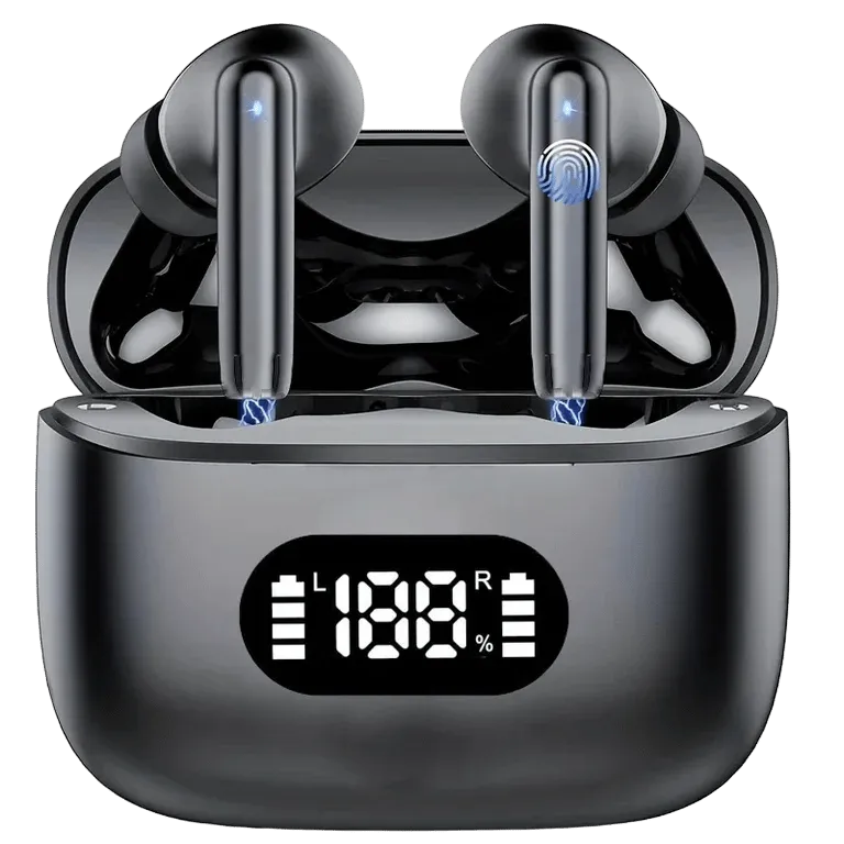 Wireless Earphone 40dB Noise Cancelling Bluetooth 5.3 with LED Display – MSL