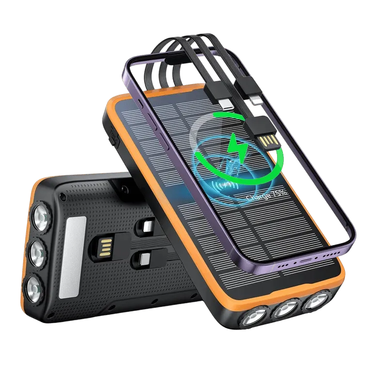 20000mAh Solar Power Bank with USB-C Fast Charging & Flashlight – MSL